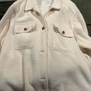 Old Navy Brushed Cream Shacket